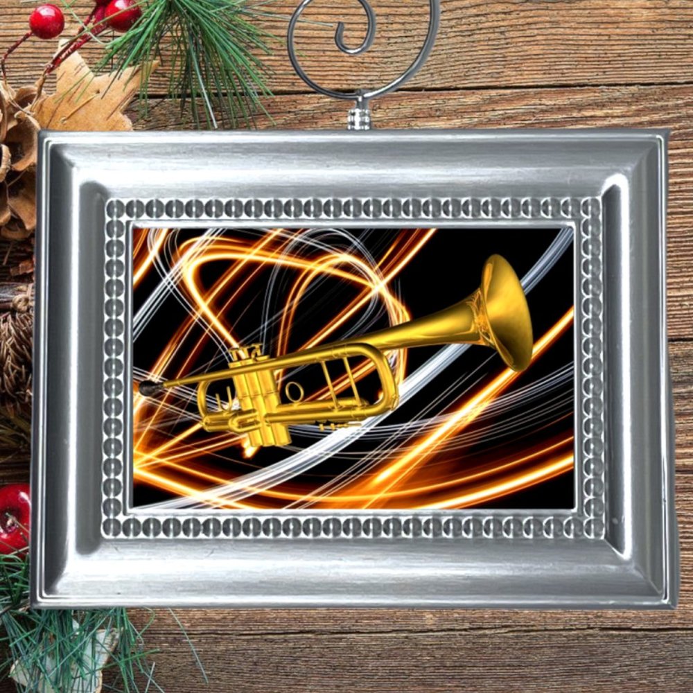 Trumpet Musical Instrument Music Jazz Art Christmas Tree Ornament
